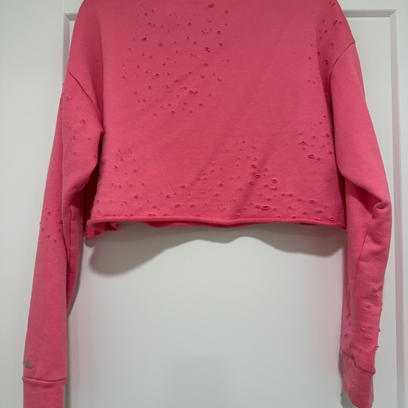 ALO distressed cropped crewneck - Picture 2 of 6